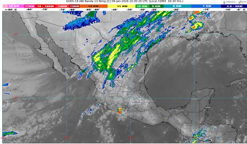 El frente frío número 27 se extenderá sobre el noreste de México