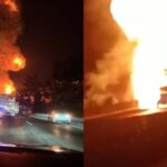 Pipa cargada con gas LP explota en carretera México-Querétaro
