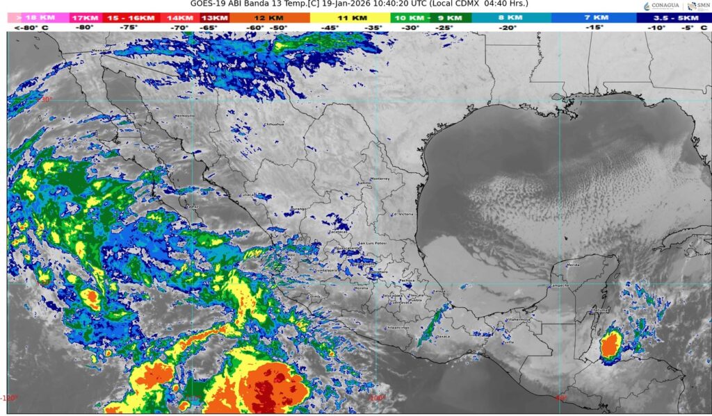 El frente frío número 29 se desplazará sobre el mar Caribe
