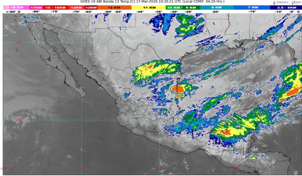 El frente frío 41 se desplazará sobre la península de Yucatán
