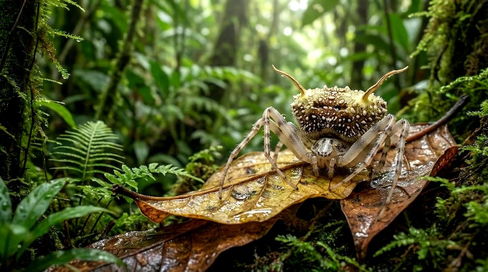 Descubren en la Amazonía ecuatoriana araña que imita un hongo para sobrevivir