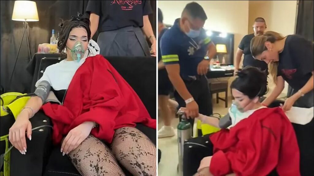 Kenia Os sufre golpe de calor en pleno concierto en Mérida; recibe atención médica