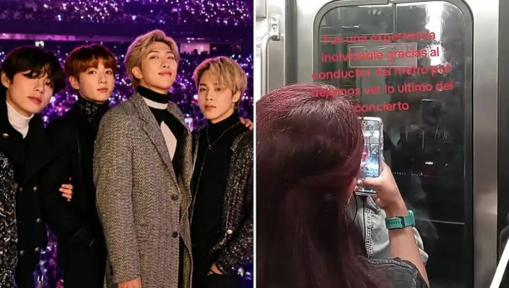 Conductor del Metro CdMx detiene el tren para que ARMYs disfrutaran lo último del concierto de BTS