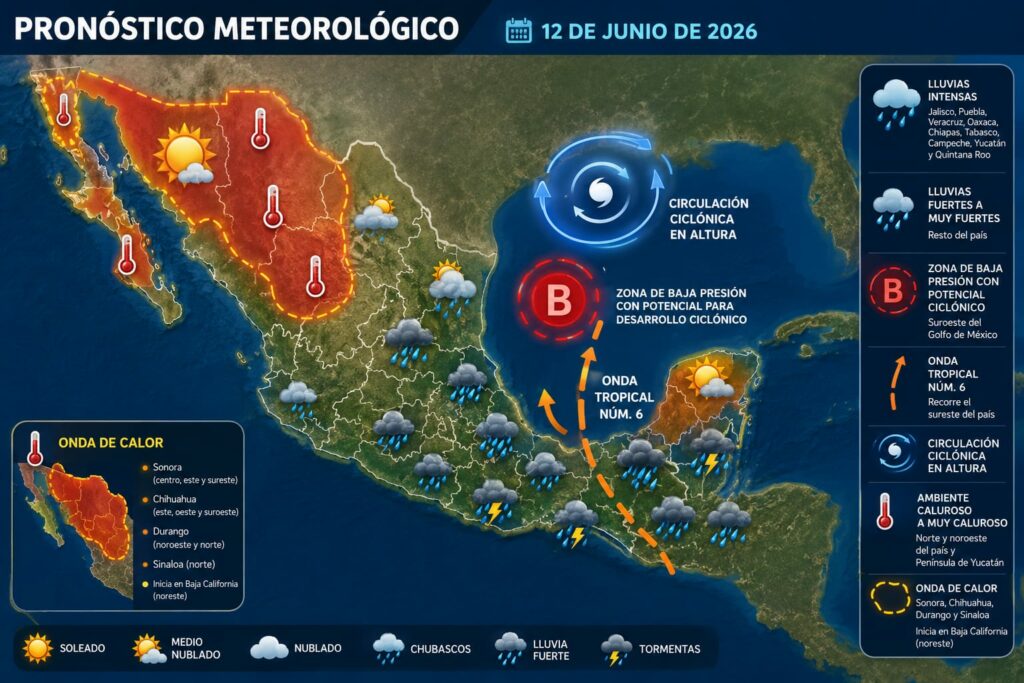 La onda tropical número 6 recorrerá el sureste mexicano