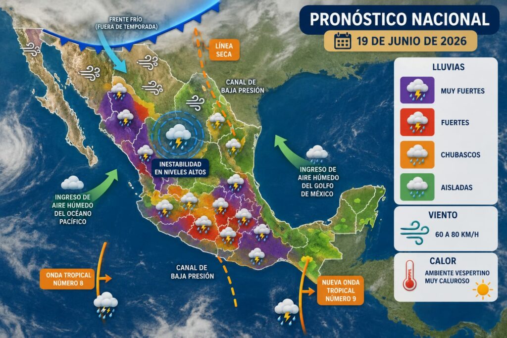 La nueva onda tropical número 9 se desplazará al sur de la península de Yucatán