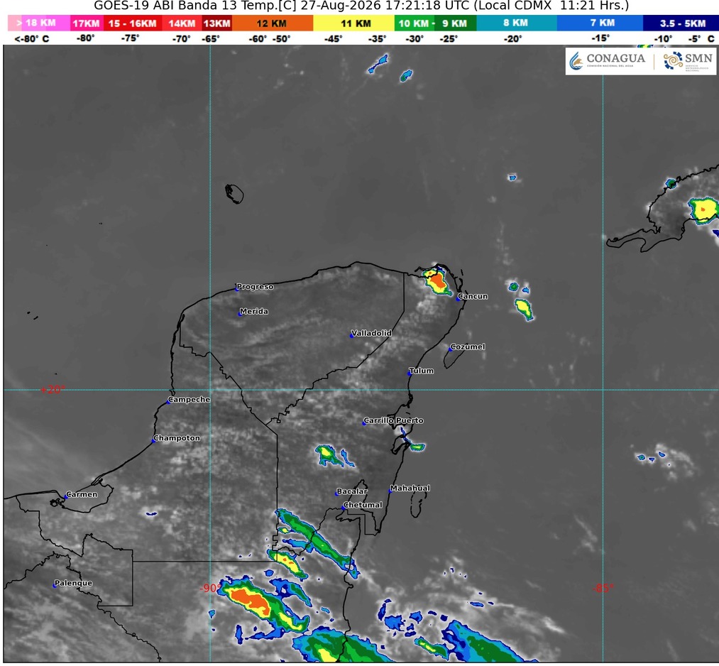 La onda tropical número 32 afecta al Sureste de México