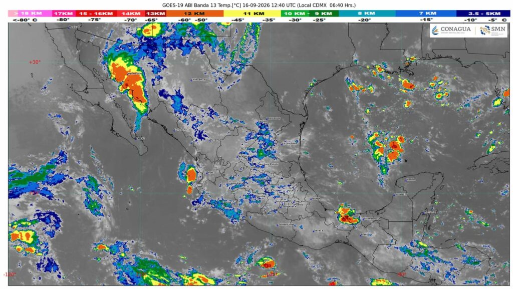 Pronostican lluvias fuertes en estados del noreste, oriente y sureste mexicano, incluida la península de Yucatán