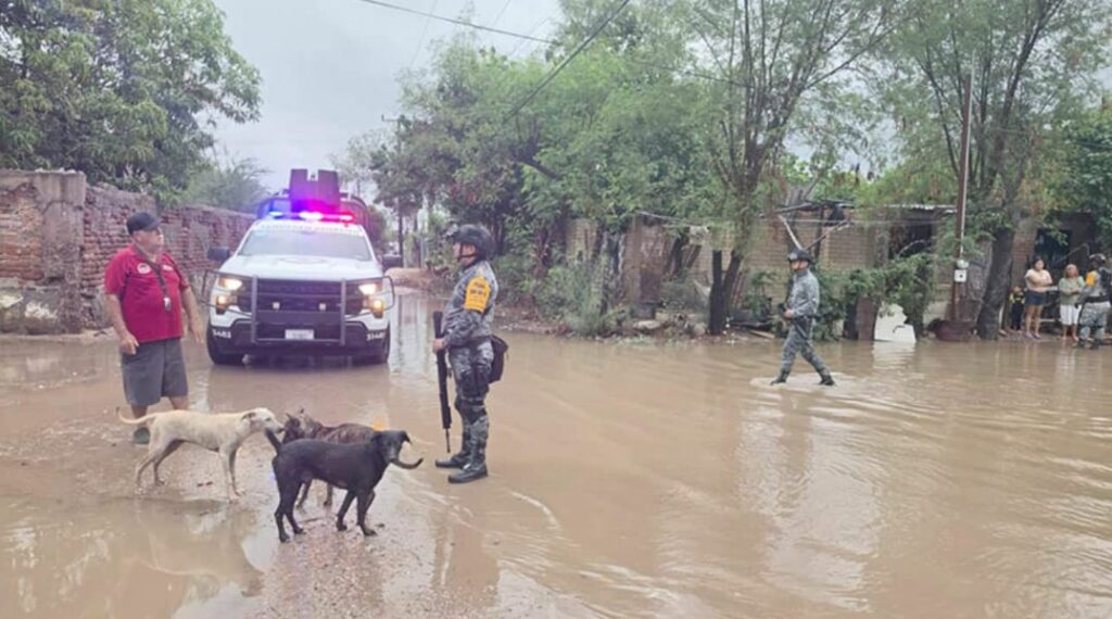 Apoya Guardia Nacional a afectados por lluvias en Sonora