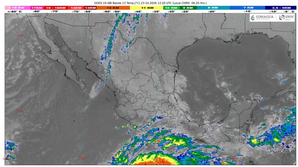Frente frío número 3 provocará lluvias muy fuertes y posible caída de aguanieve en el norte del país
